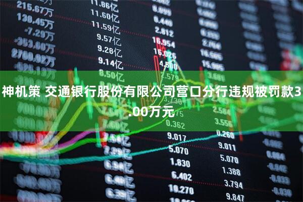 神机策 交通银行股份有限公司营口分行违规被罚款3.00万元